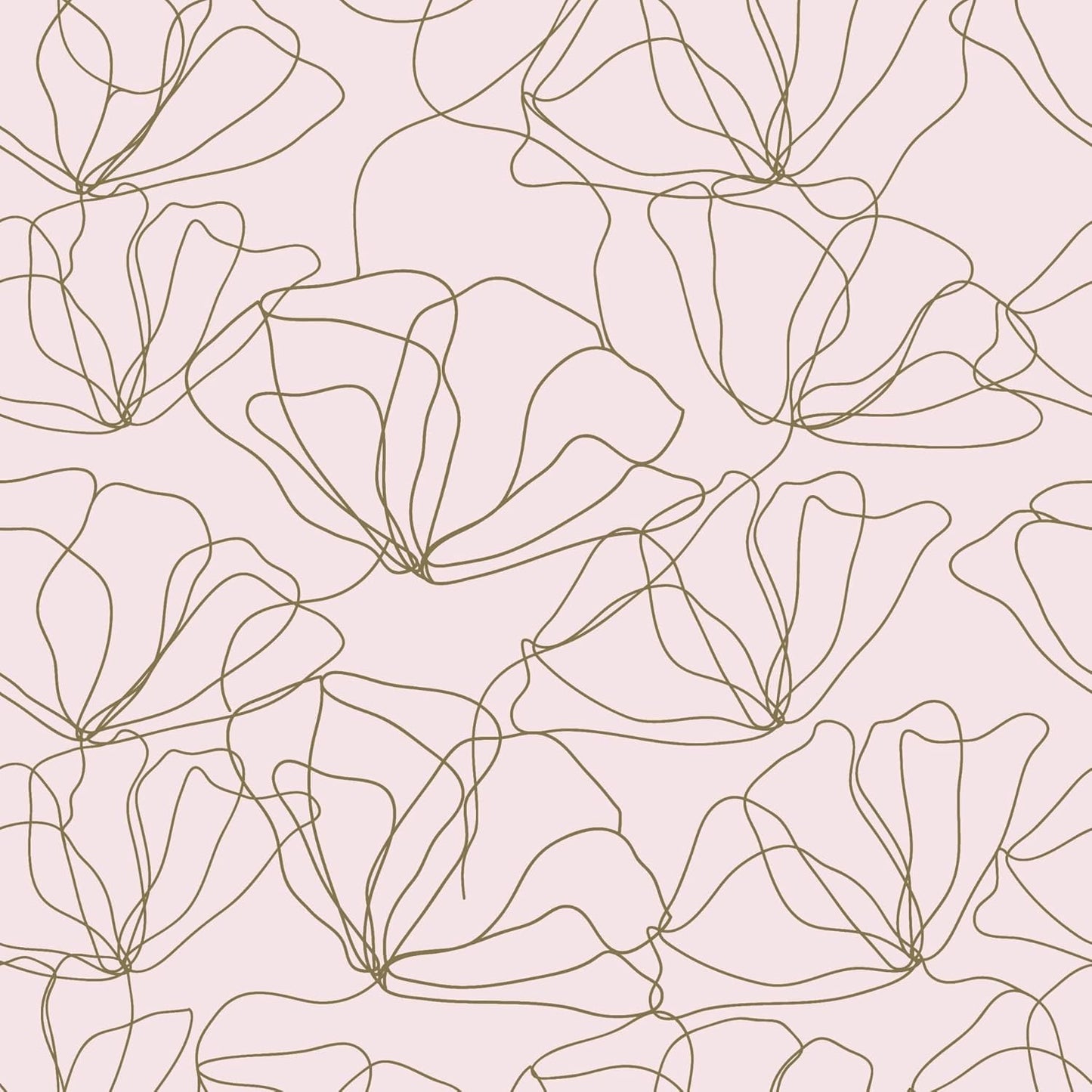 Drawn to Nature – Peel and Stick Wallpaper Panel 16 x 24" in Blush Floral