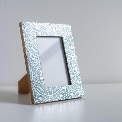 Teal Painted Silver Tile – Removable 8x8" Peel and Stick Metallic Wall Tile for DIY & Home Decor