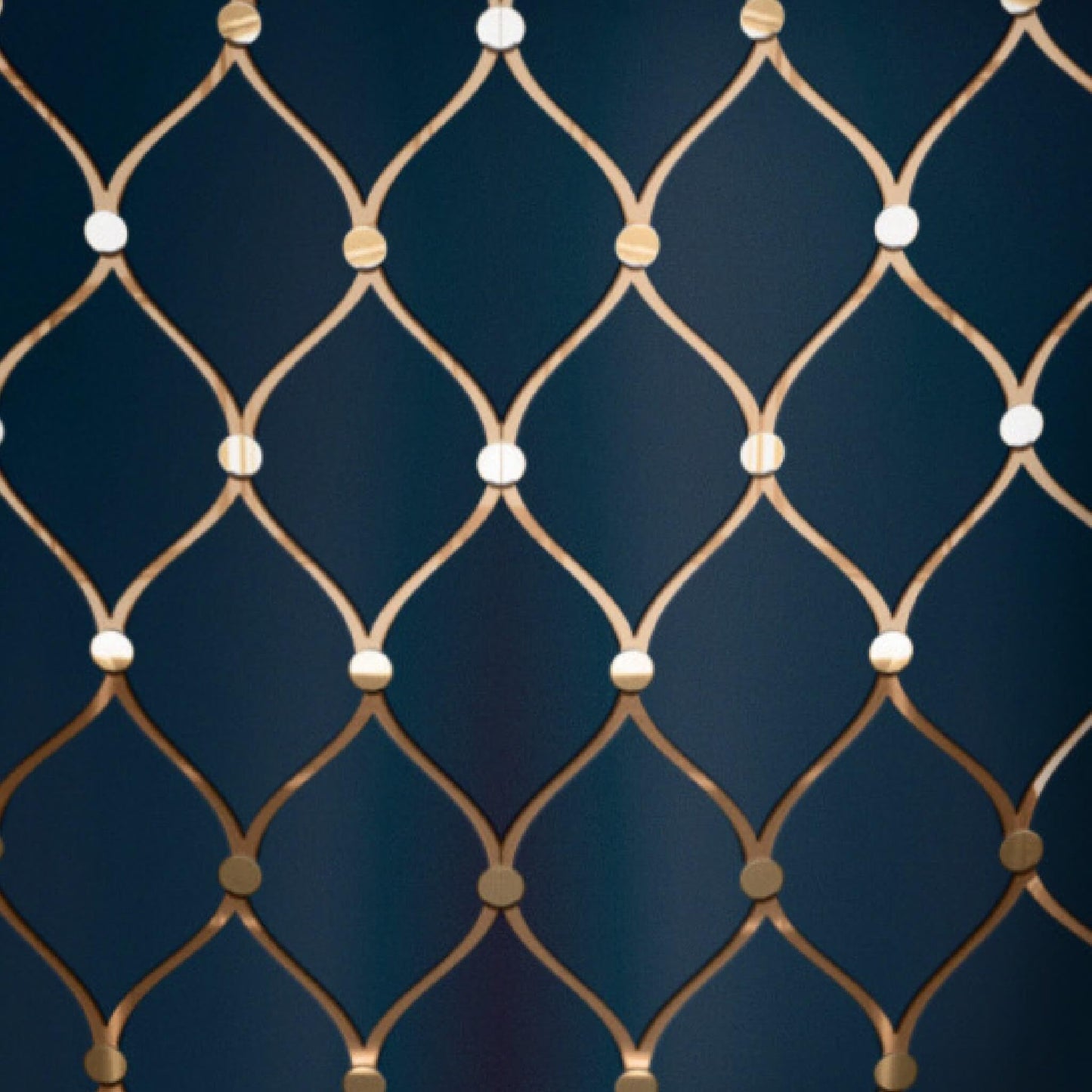 Impressive Geometry – Peel and Stick Craft Panel 10 x 15" in Navy & Gold Embossed Foil