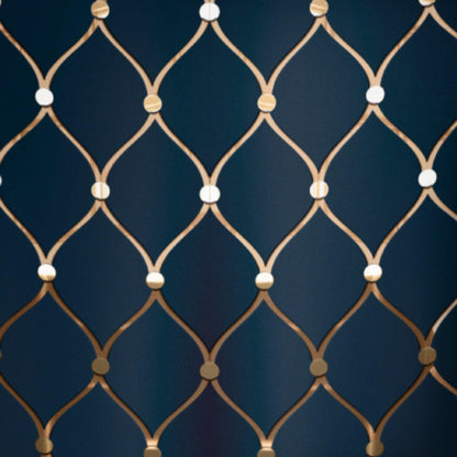 Impressive Geometry – Peel and Stick Craft Panel 10 x 15" in Navy & Gold Embossed Foil