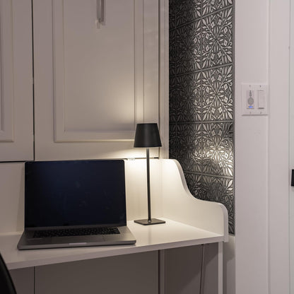 Brushed Nickel and Silver Leaves - 8x8" Peel and Stick Tile Removable Metallic Wall Decal