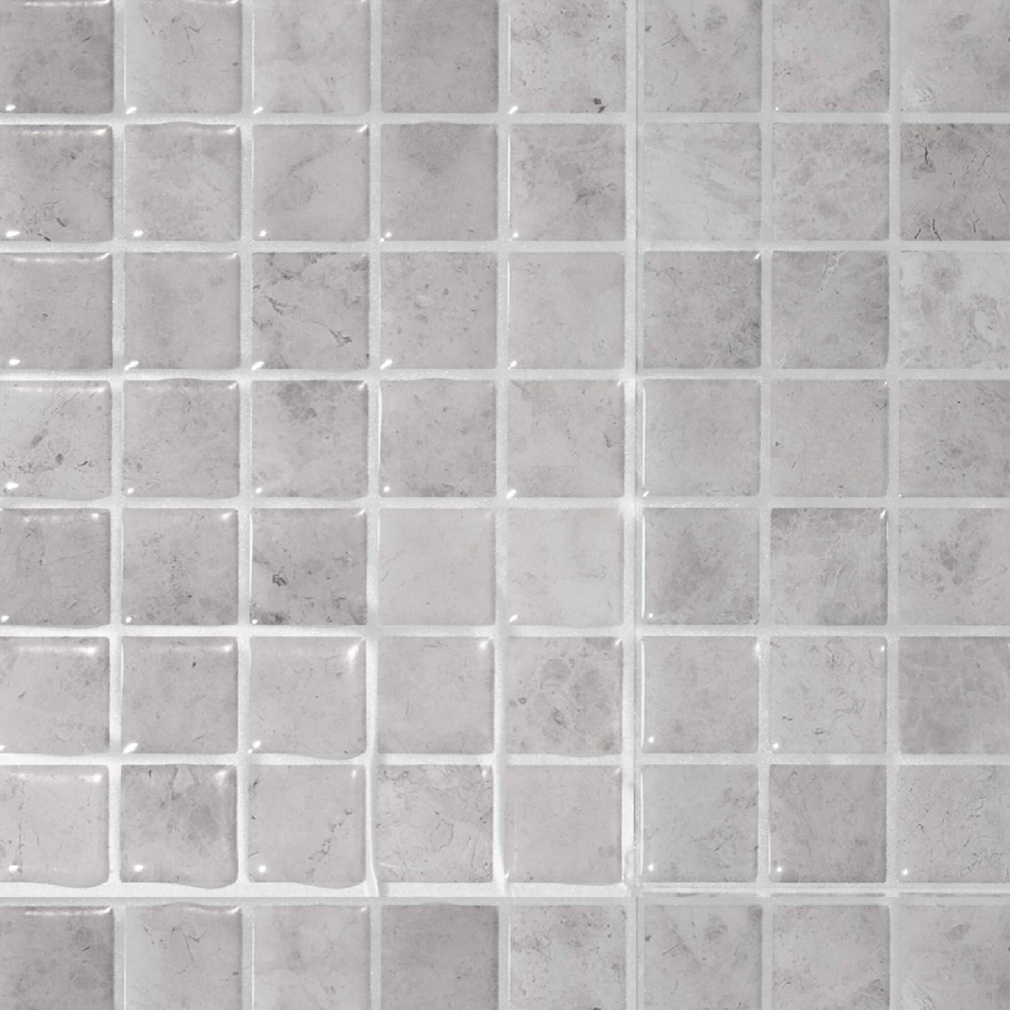 Mini Mosaic Stone – Peel and Stick Backsplash Tile 10.5x10.5" in Sculpted Faux Stone Finish