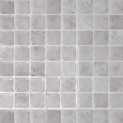 Mini Mosaic Stone – Peel and Stick Backsplash Tile 10.5x10.5" in Sculpted Faux Stone Finish