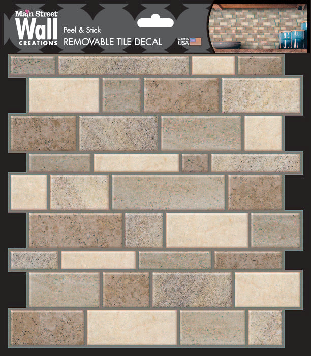Tan Mosaics Peel and Stick Wallpaper Tiles - 24 Pack