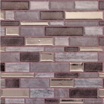 Earth Grey Mosaic – Peel and Stick Backsplash Tile 10.5x10.5" in Sculpted Faux Stone Finish