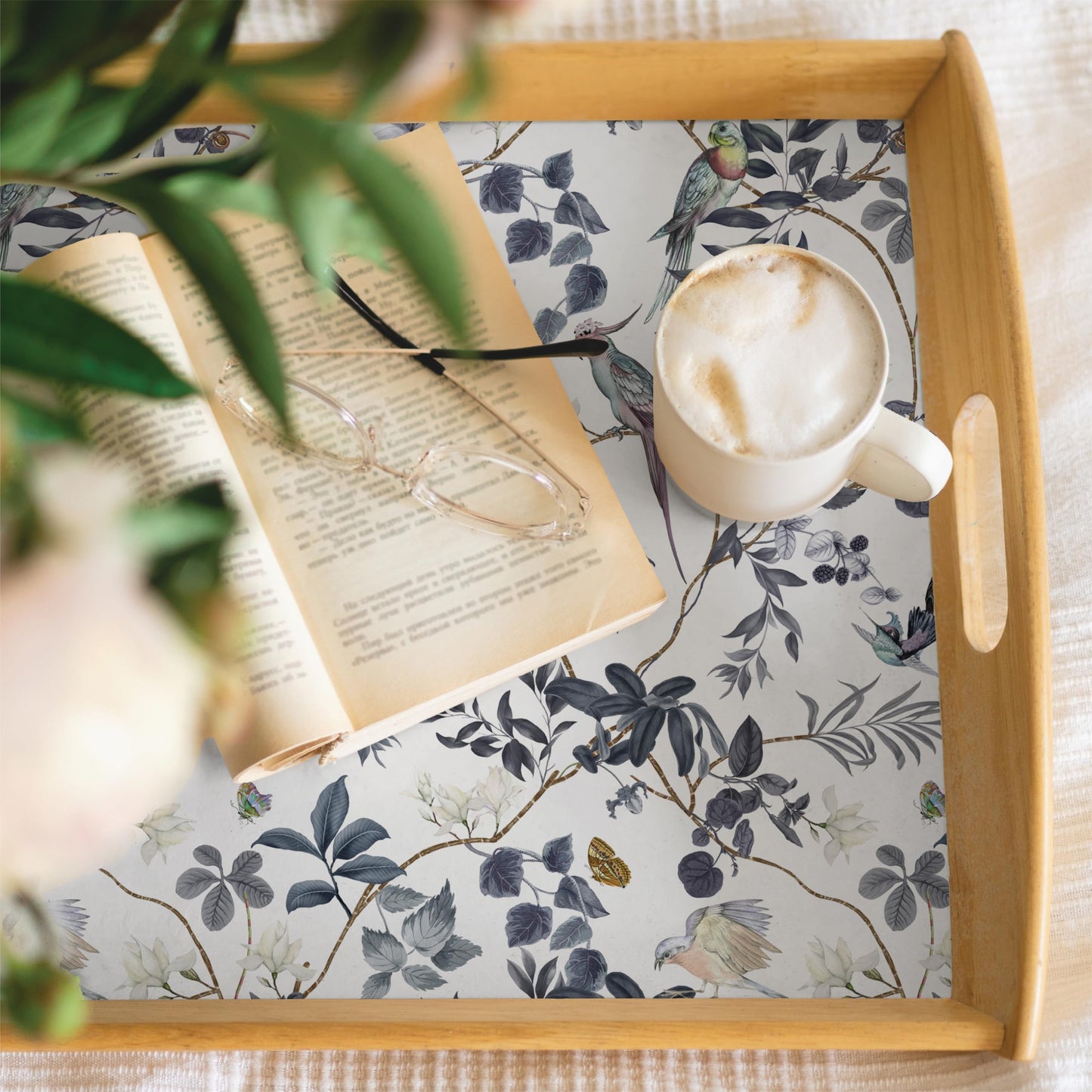 Free Spirit – Peel and Stick Wallpaper Sheets – Eco-Friendly 11x16" Removable Wall Décor with Blue Nature Vibes