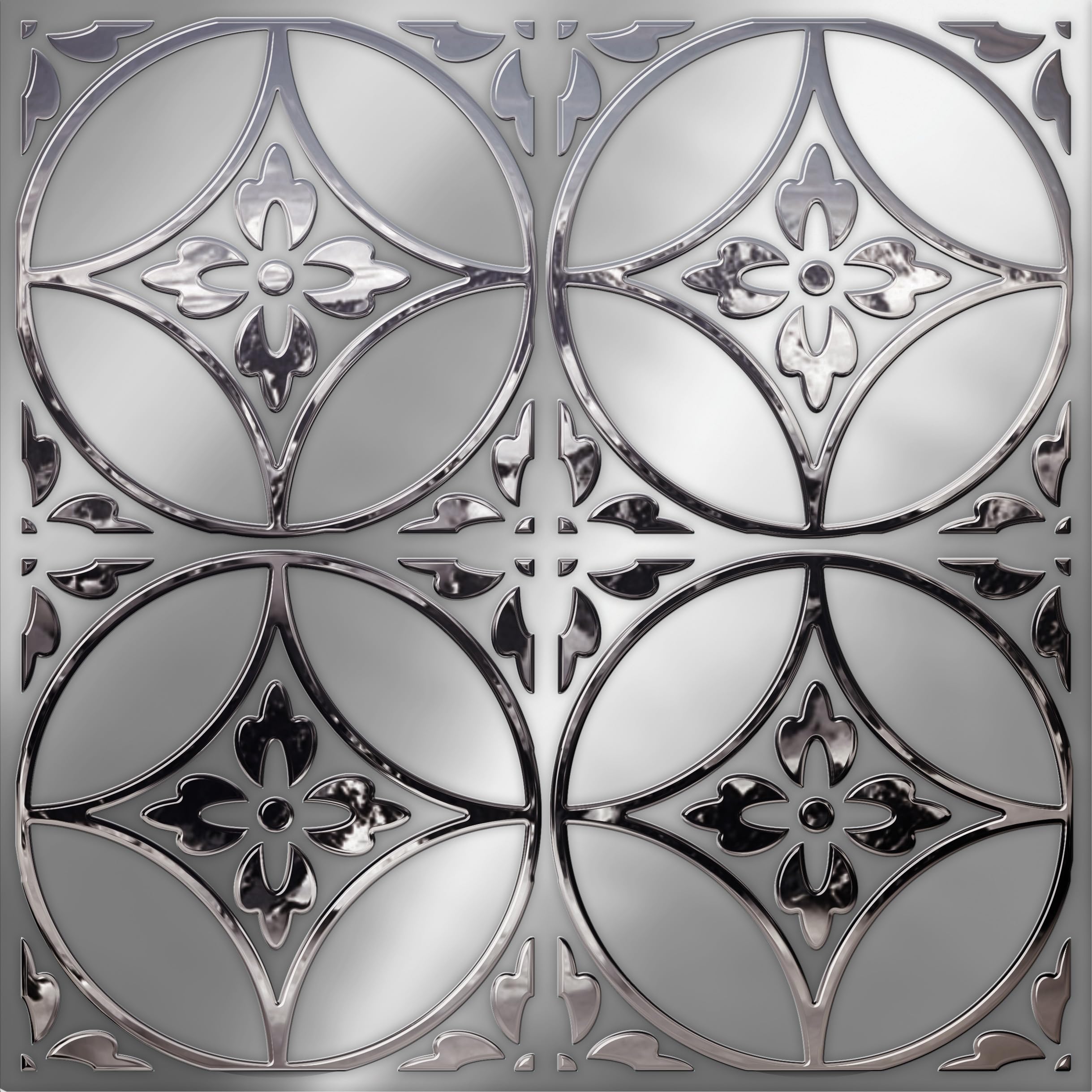 Floral Circles Peel and Stick Wallpaper Tiles - 24 Pack
