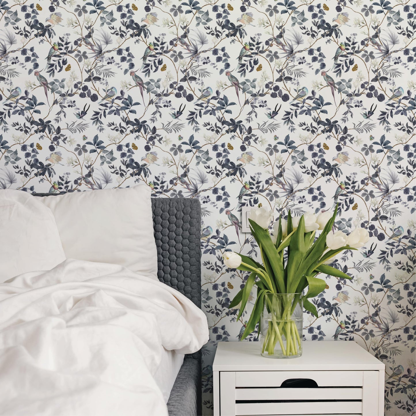 Free Spirit – Peel and Stick Wallpaper Sheets – Eco-Friendly 11x16" Removable Wall Décor with Blue Nature Vibes