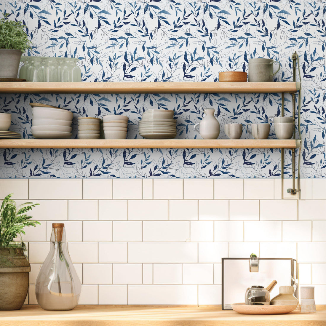 You Do Blue Peel & Stick Wallpaper Sheets – 12 Pack