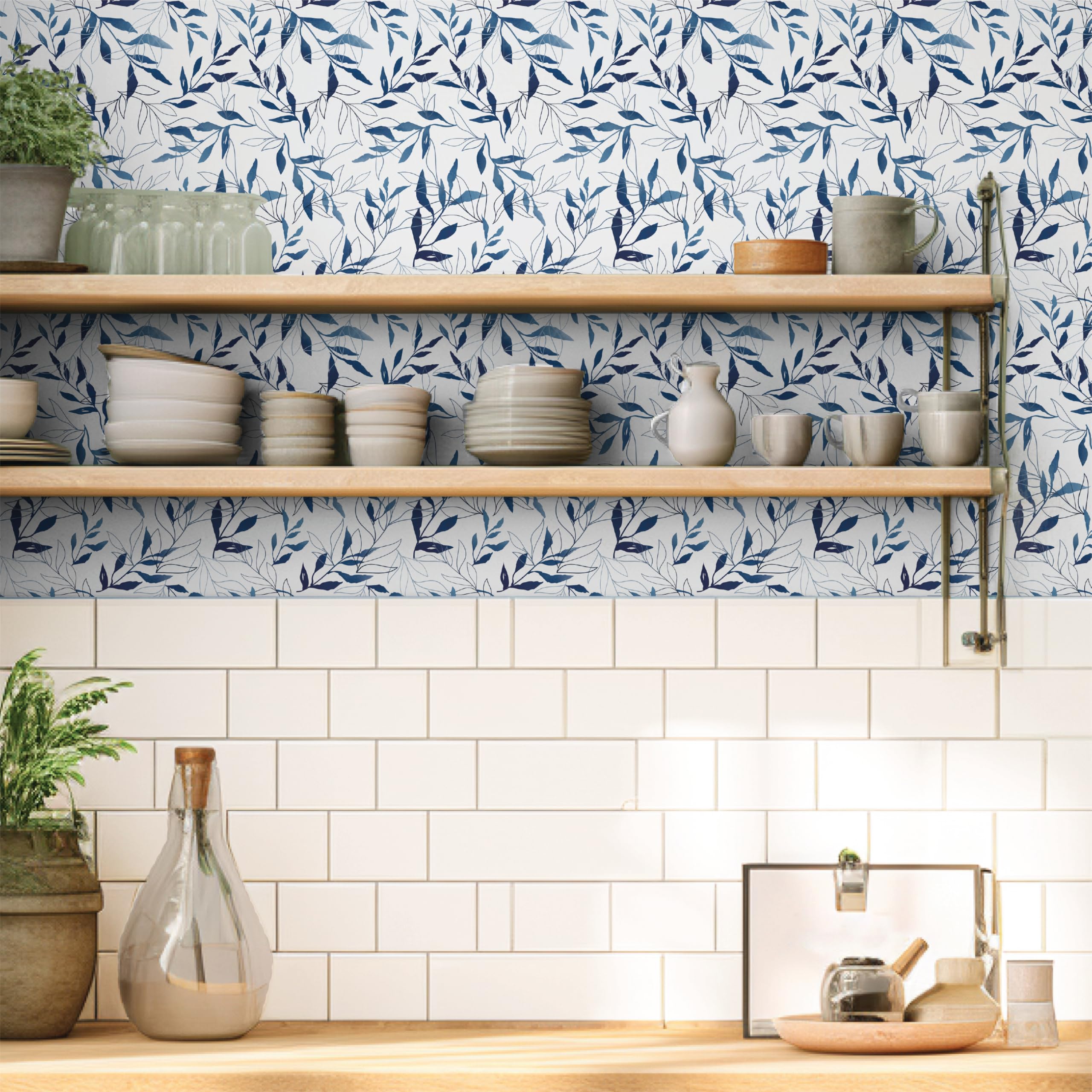 You Do Blue Peel & Stick Wallpaper Sheets – 12 Pack