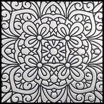 Silver Inked Garden Peel and Stick Wallpaper Tiles - 24 Pack