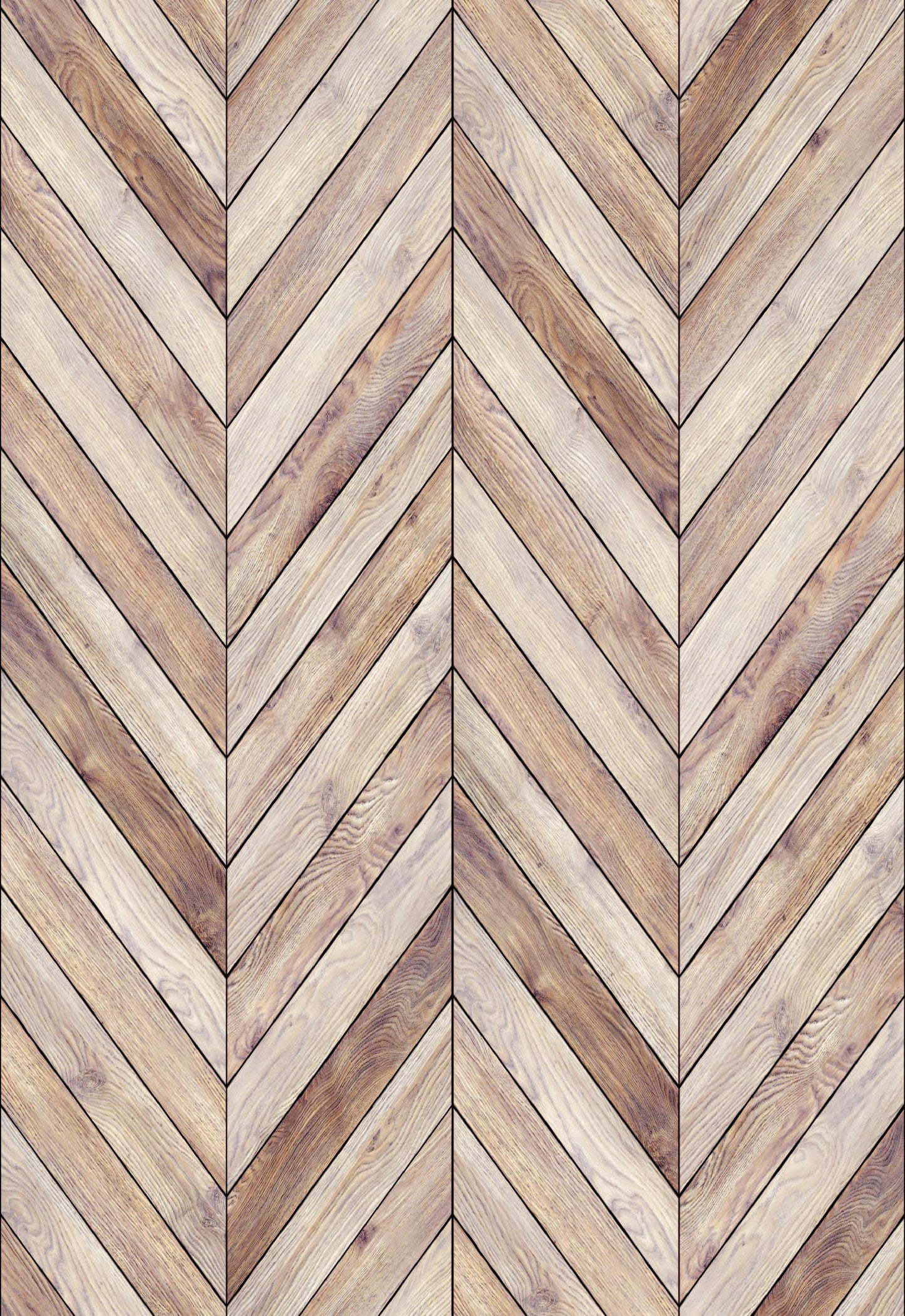 Herringbone – Peel and Stick Wallpaper Eco-Friendly Sheet 11" x 16" in Classic Wood Pattern