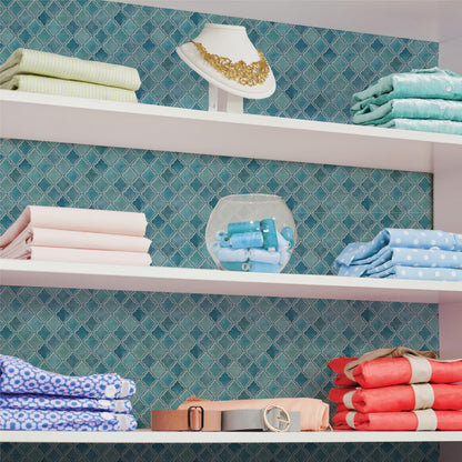 Eco-Friendly Peel and Stick Wallpaper Sheets 11” x 16” - Jeweled Amour