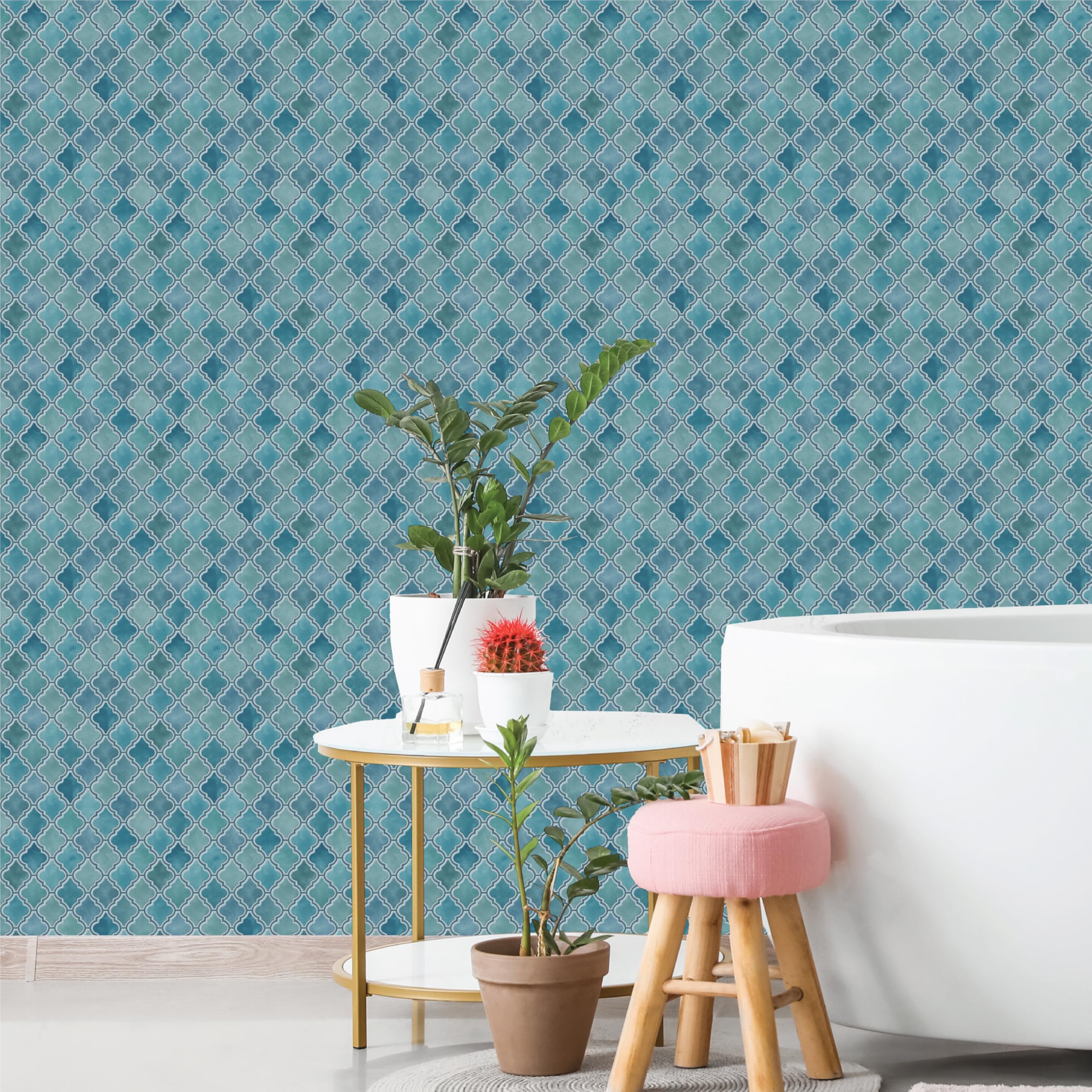 Jeweled Amour Peel & Stick Wallpaper Sheets – 12 Pack