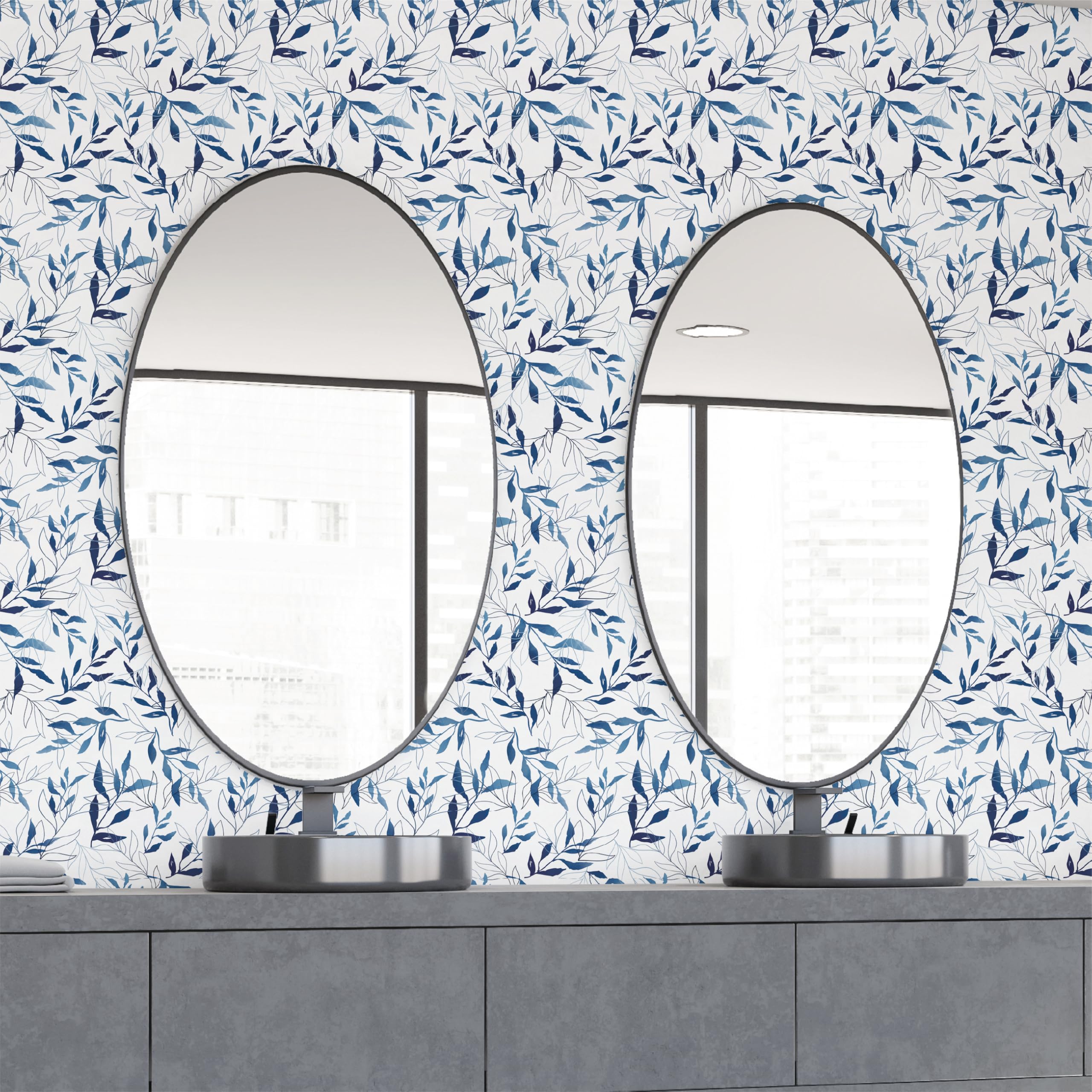 You Do Blue Peel & Stick Wallpaper Sheets – 12 Pack