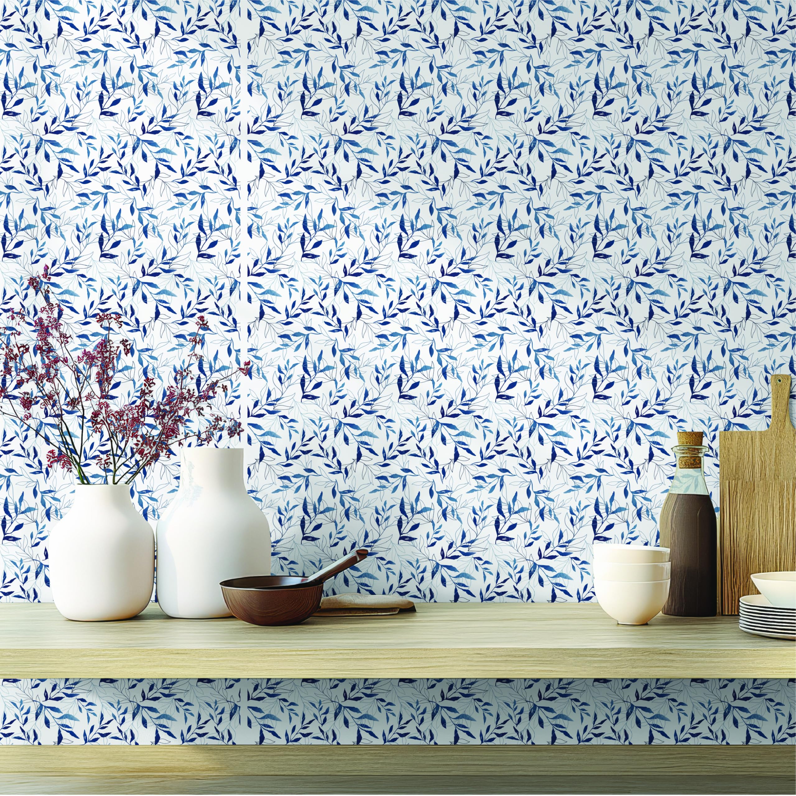 You Do Blue Peel & Stick Wallpaper Sheets – 12 Pack