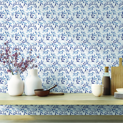 Eco-Friendly Peel and Stick Wallpaper Sheets 11” x 16” - You Do Blue