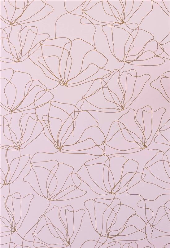 Drawn to Nature – Peel and Stick Wallpaper Panel 16 x 24" in Blush Floral