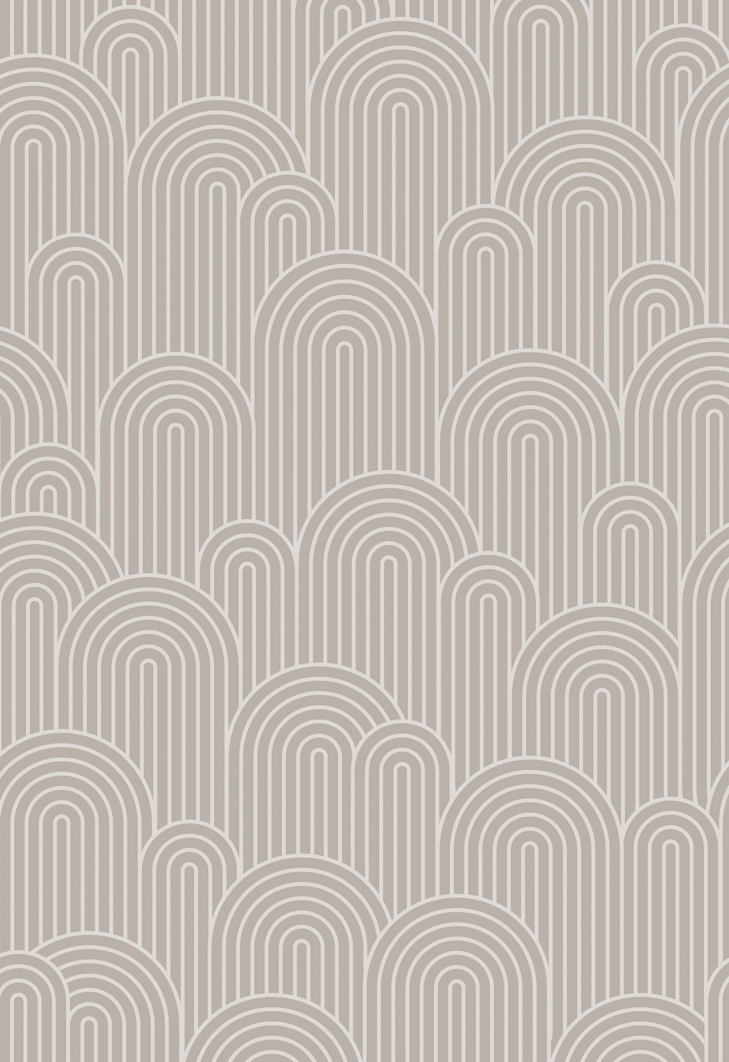 Embrace Your Curves – Peel and Stick Wallpaper Panel 16 x 24" in Taupe Arch Pattern