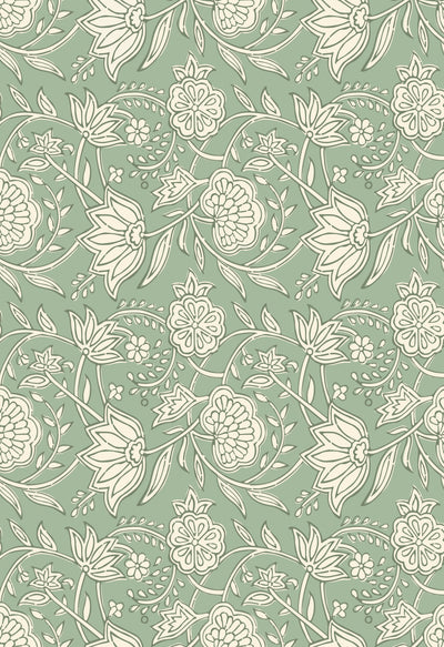 Block Print Floral Peel & Stick Wallpaper Sheets – 12 Pack