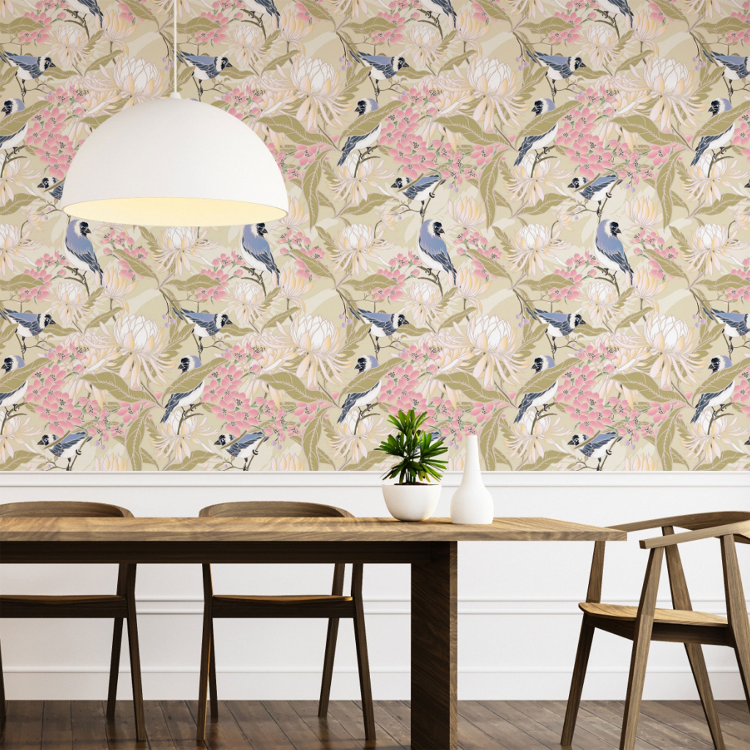 Blossoms and Besties Peel & Stick Wallpaper Sheets – 12 Pack