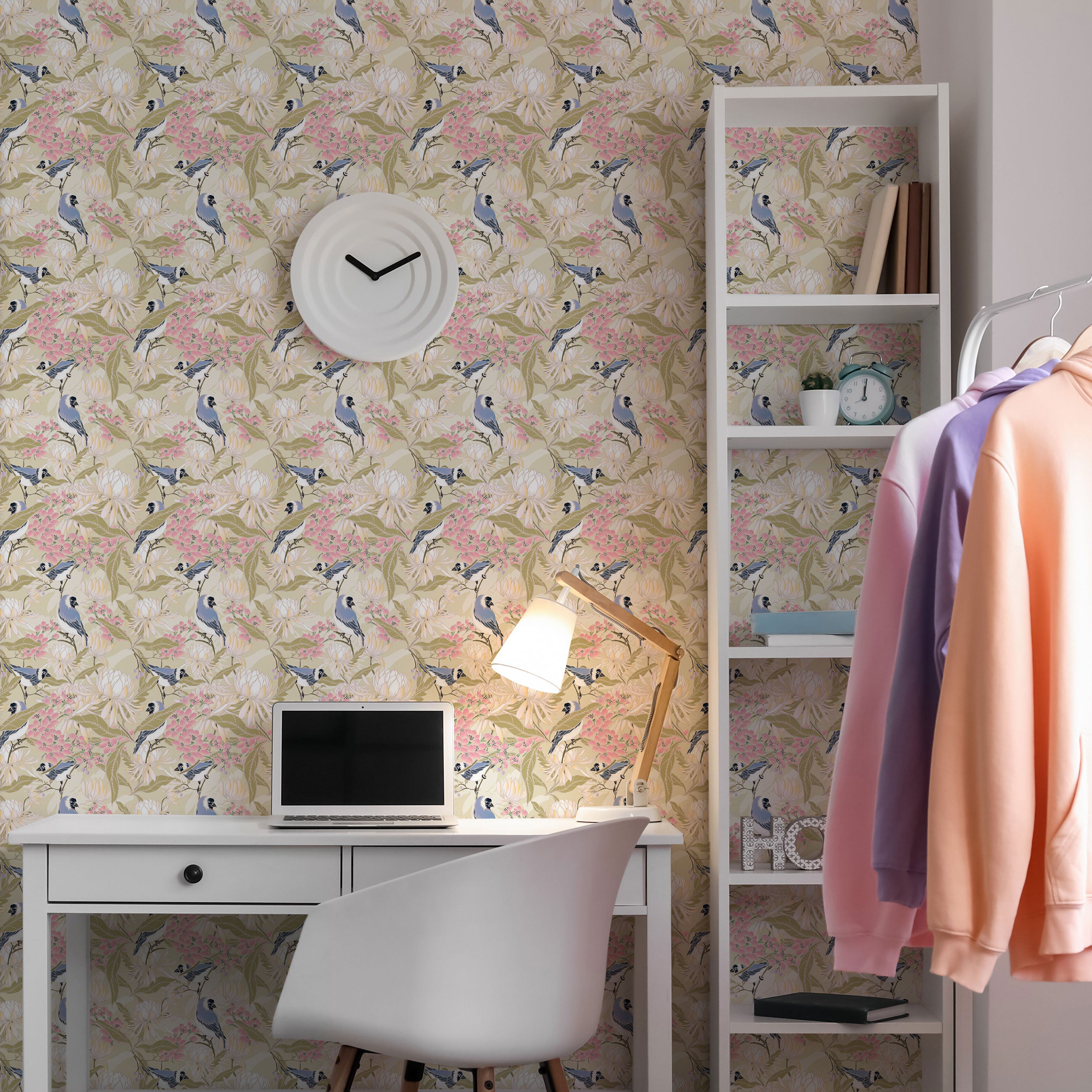 Blossoms and Besties Peel & Stick Wallpaper Sheets – 12 Pack