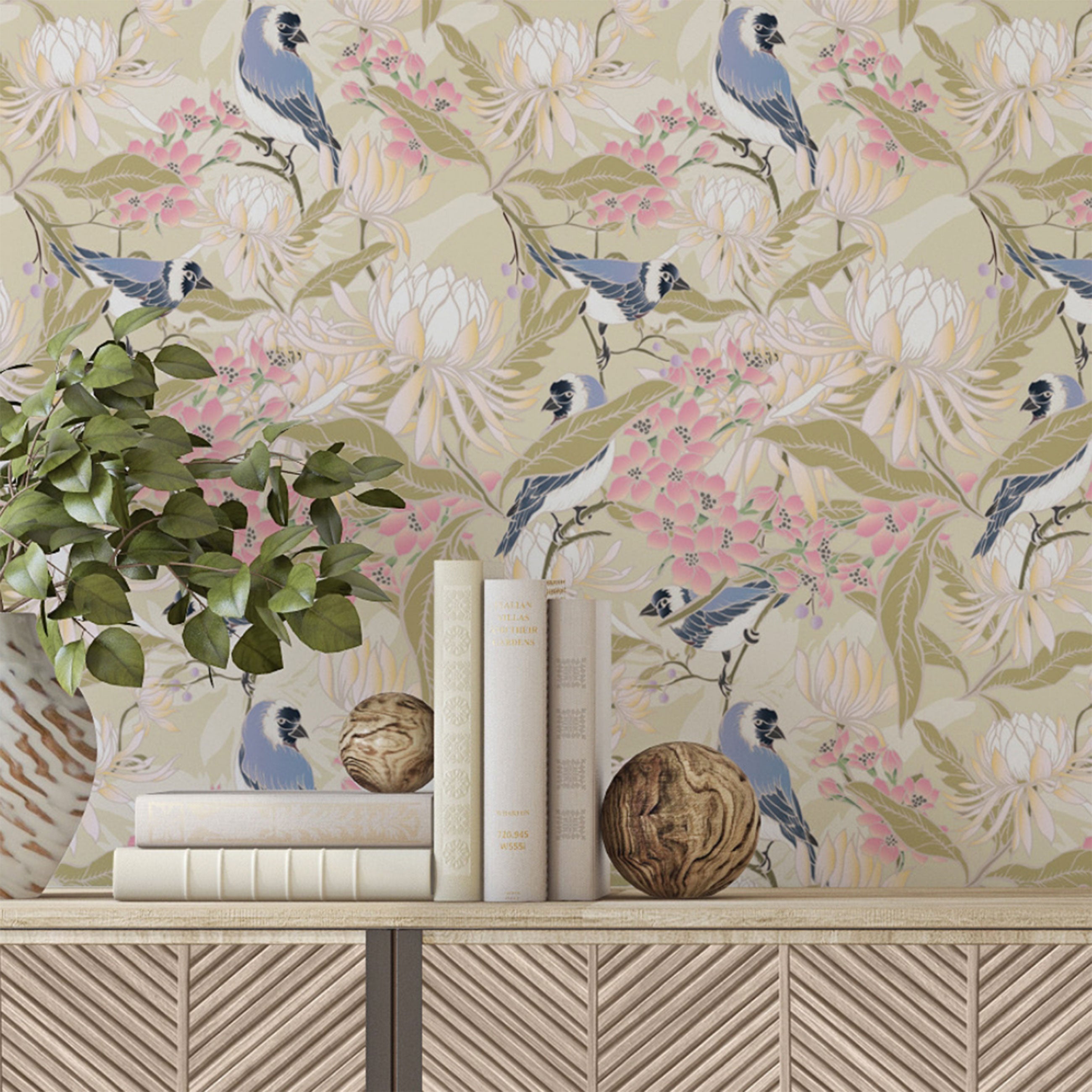 Blossoms and Besties Peel & Stick Wallpaper Sheets – 12 Pack
