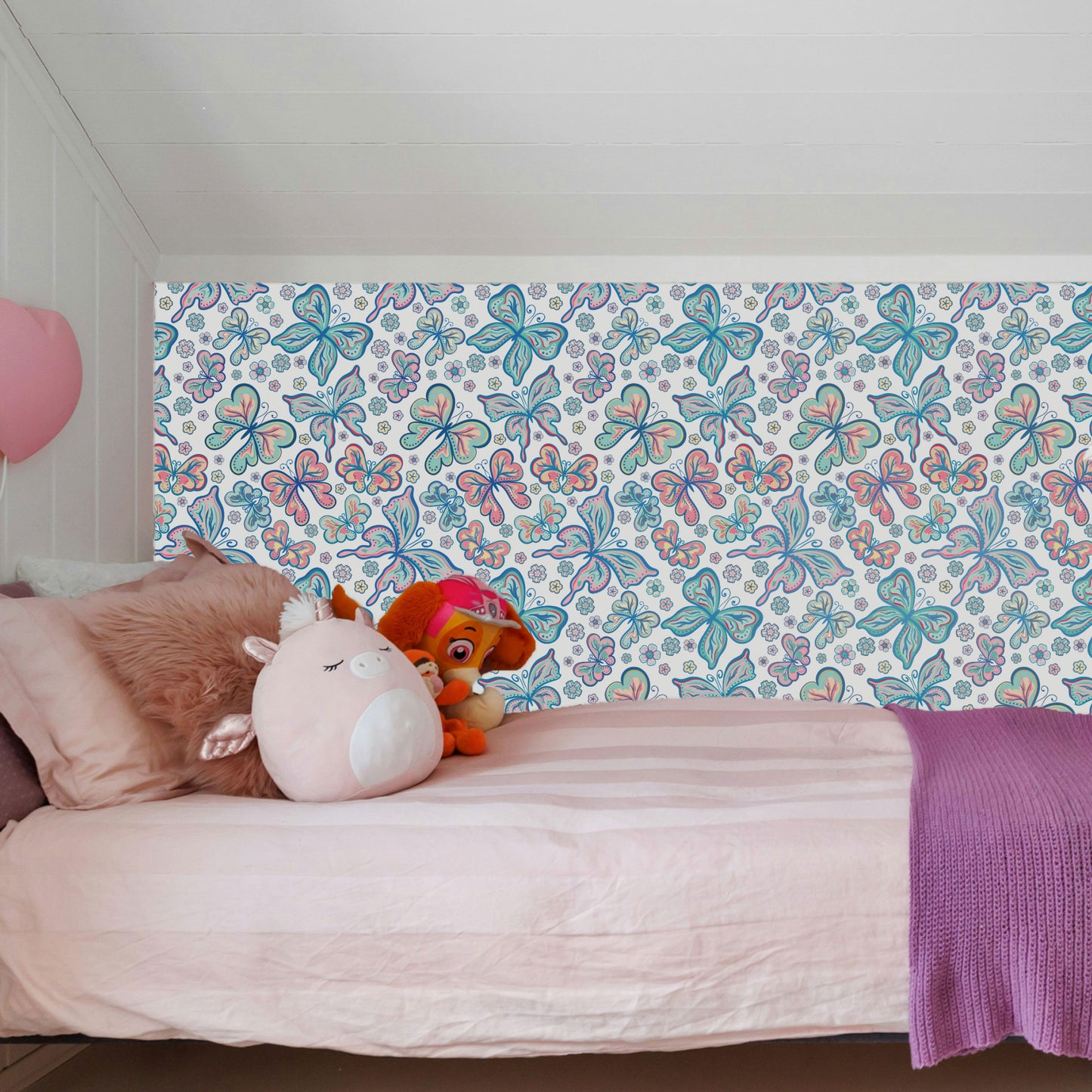 Peel and Stick Wallpaper Sheets – Bohemian Butterflies Design