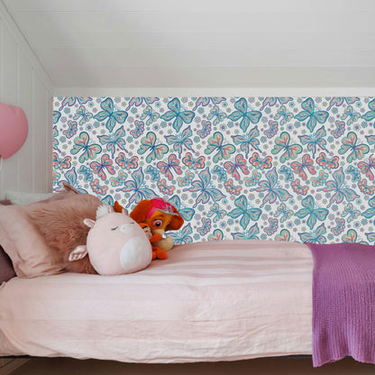 Peel and Stick Wallpaper Sheets – Bohemian Butterflies Design