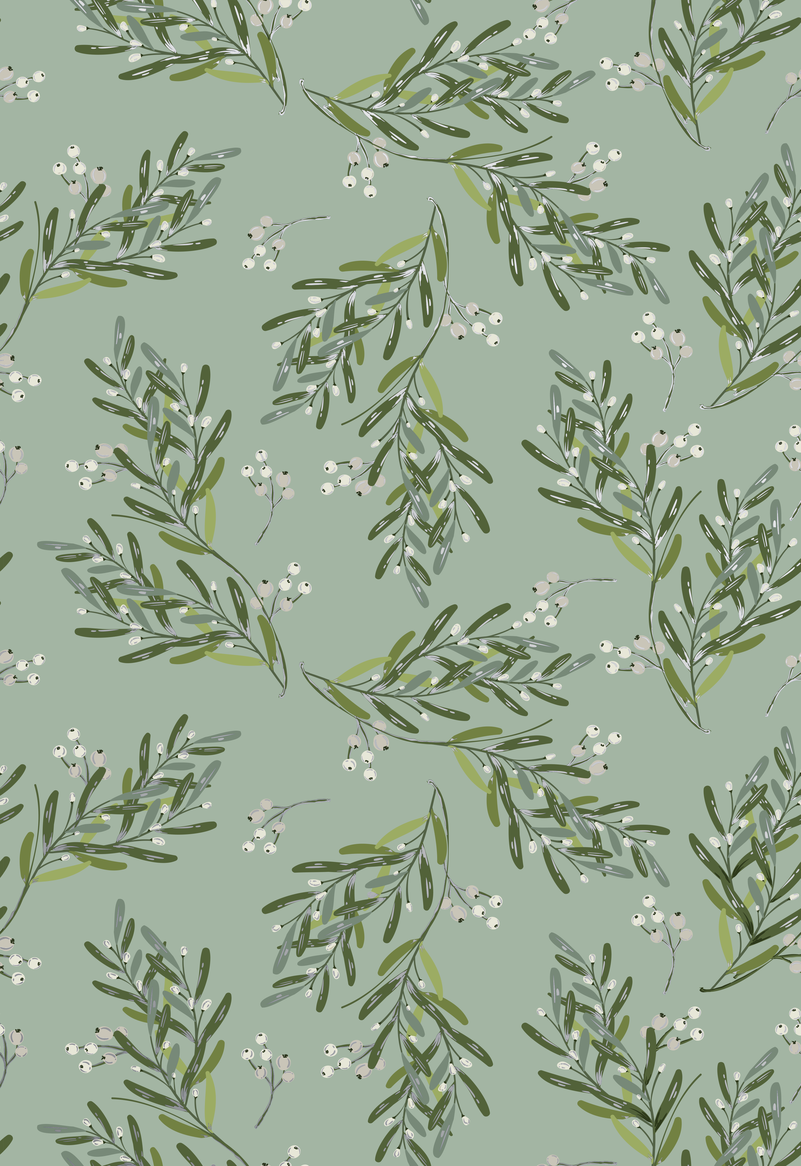 Branches and Berries Peel & Stick Wallpaper Sheets – 12 Pack