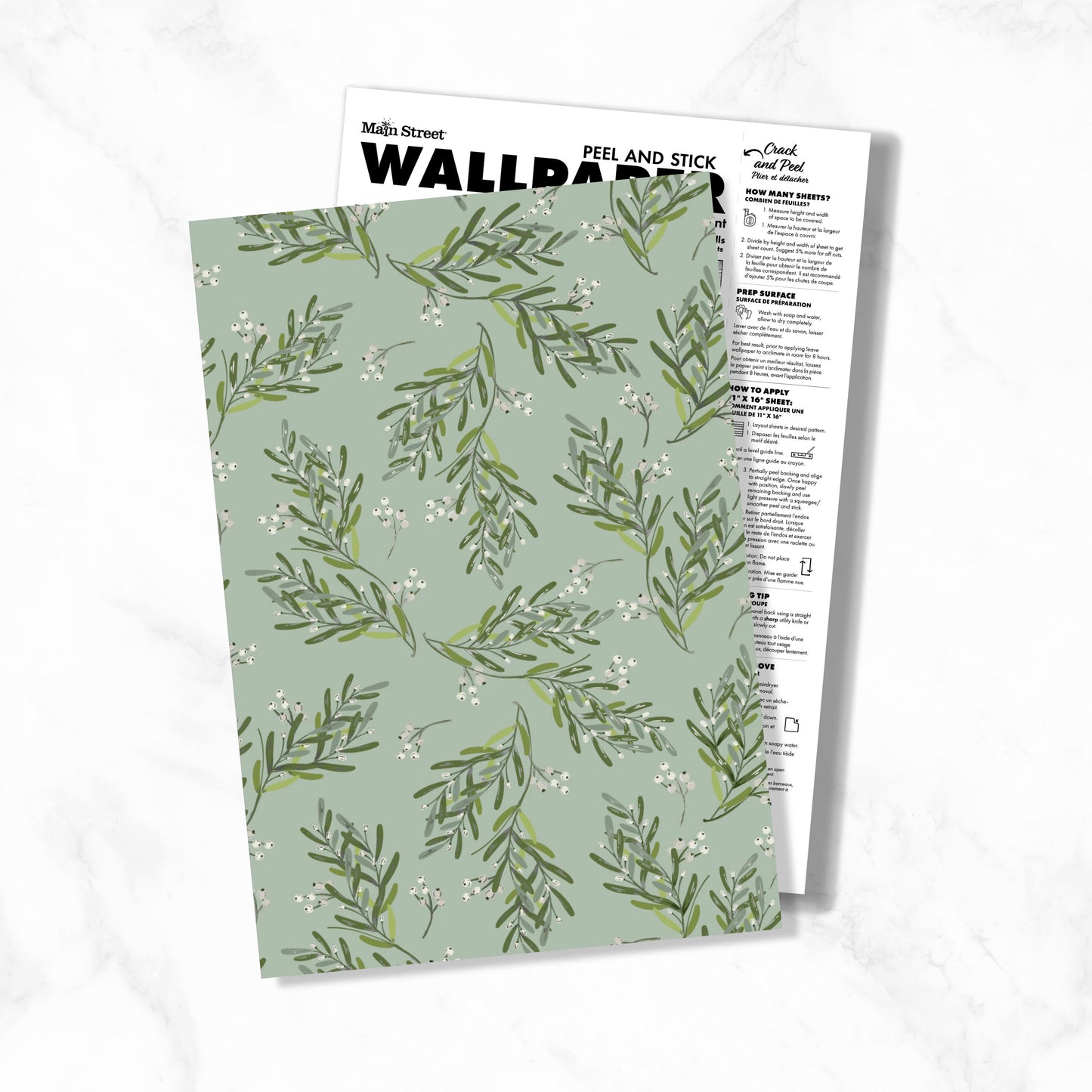 Peel and Stick Wallpaper Sheets – Branches and Berries