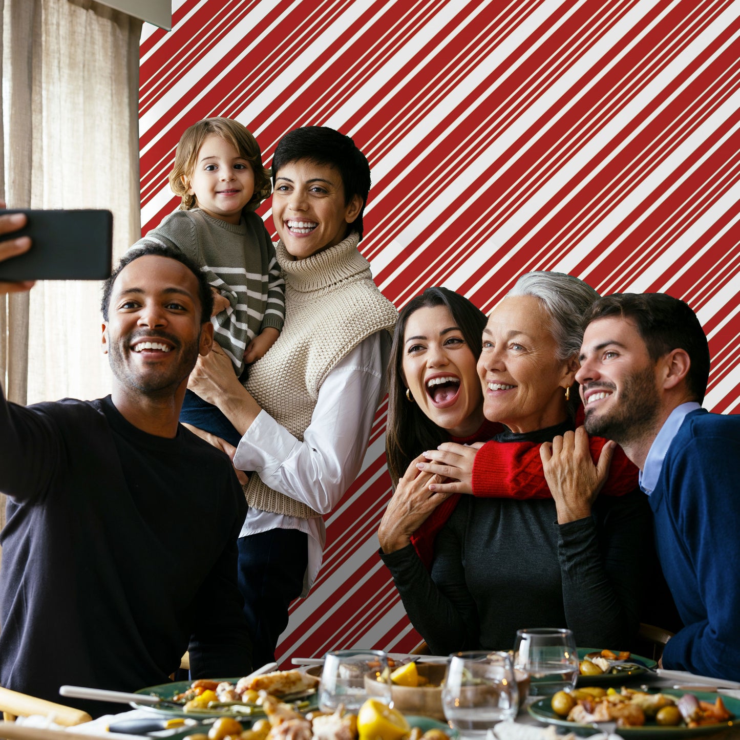 Peel and Stick Wallpaper Sheets – Candy Stripe