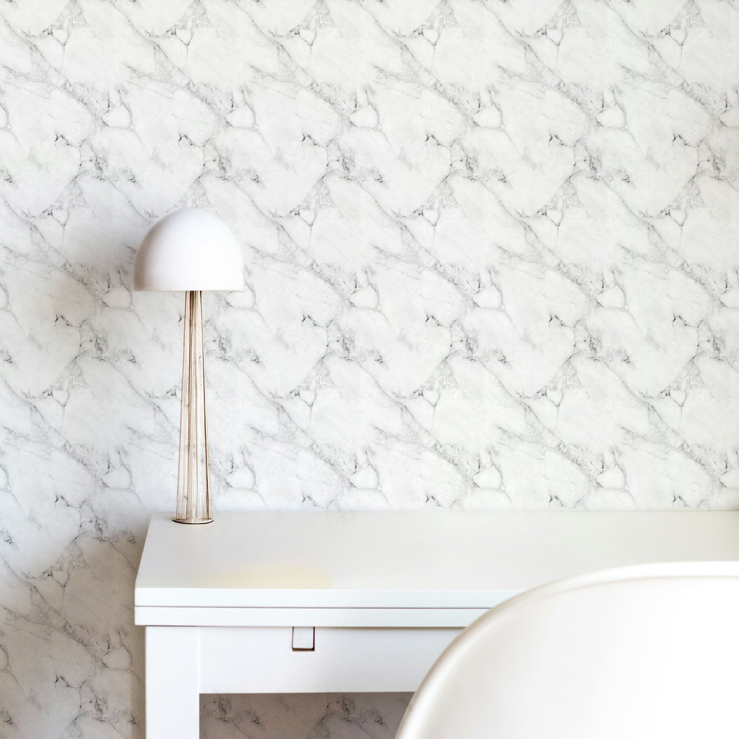 Peel and Stick Wallpaper Sheets – Carrara Marble Design