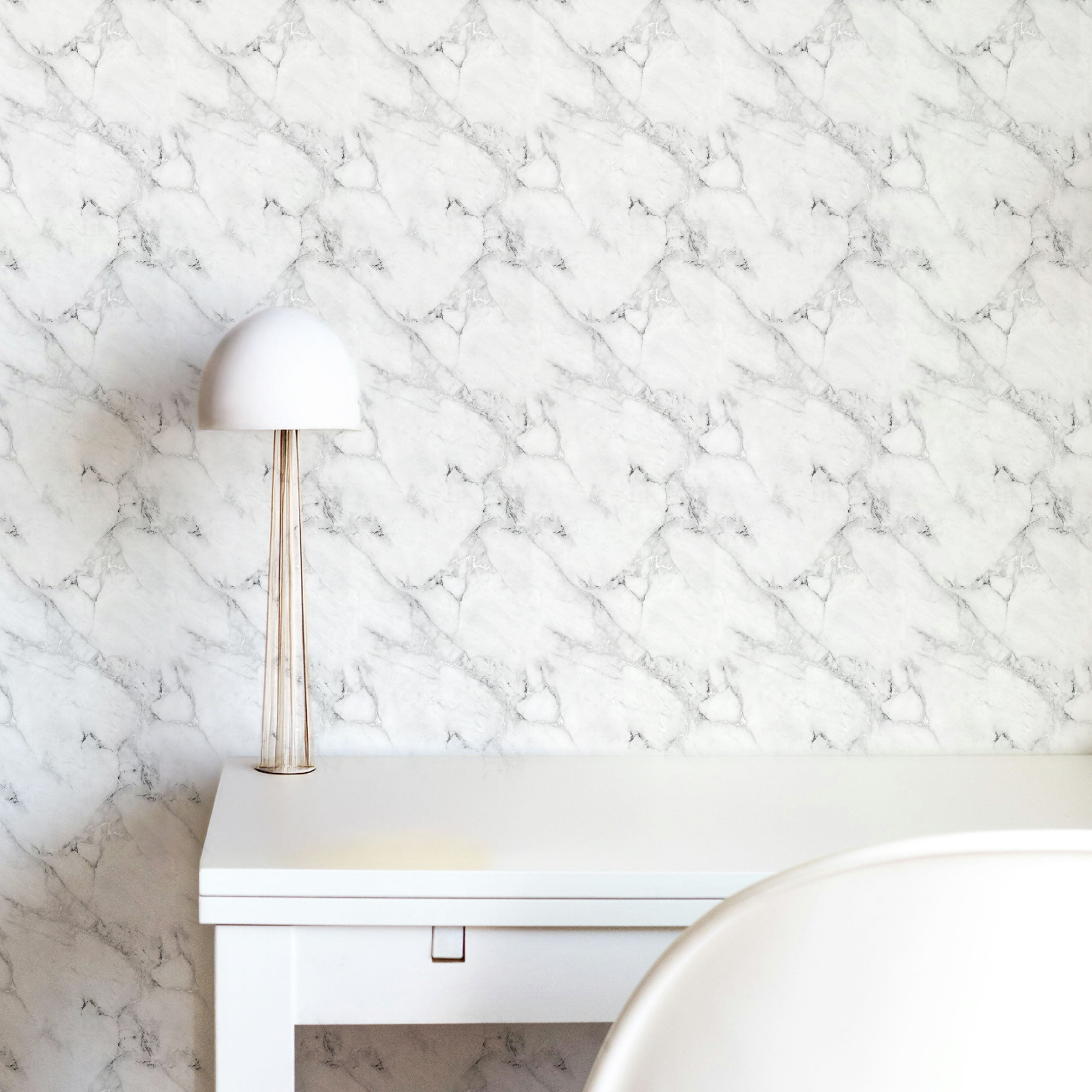 Carrara Marble Peel & Stick Wallpaper Sheets – 12 Pack