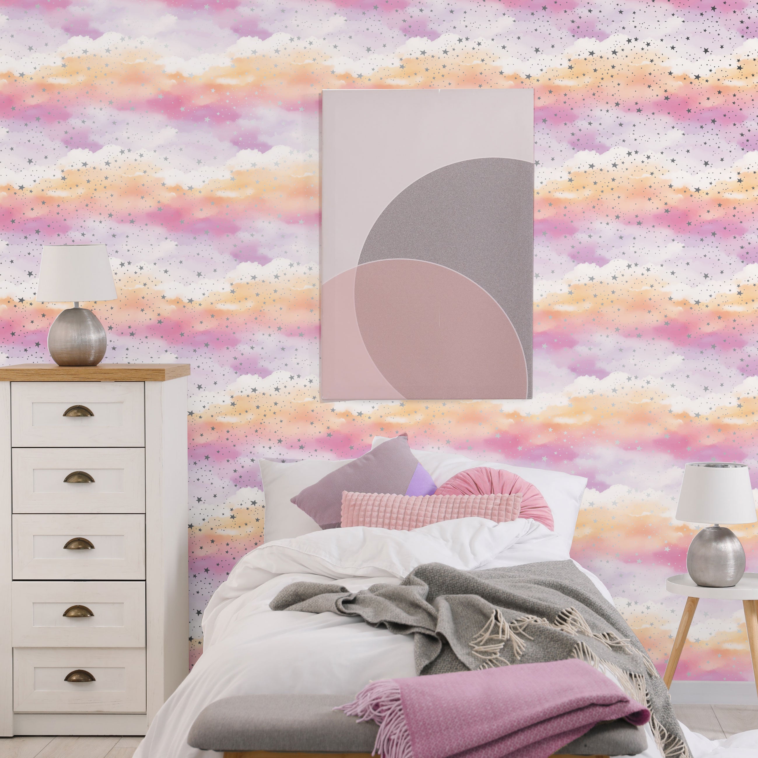 Cloud Peel & Stick Wallpaper Sheets – 12 Pack