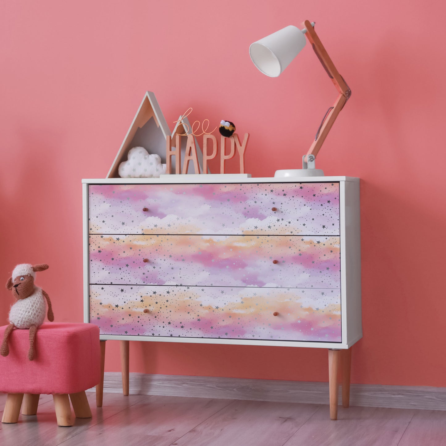 Peel and Stick Wallpaper Sheets – Cloud Design