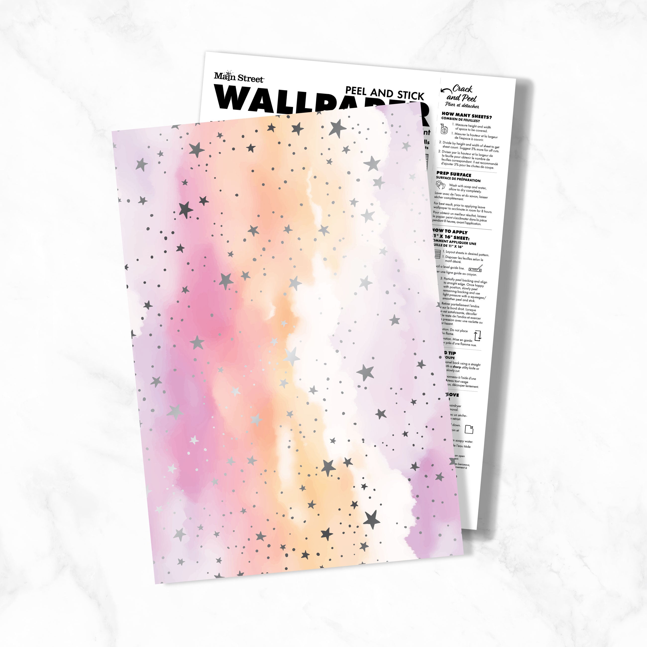 Cloud Peel & Stick Wallpaper Sheets – 12 Pack