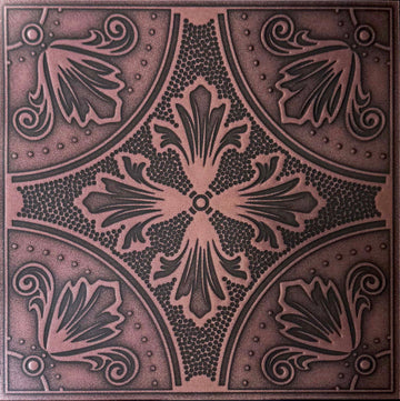 Dark Aged Bronze Fleur Peel and Stick Wallpaper Tiles - 24 Pack