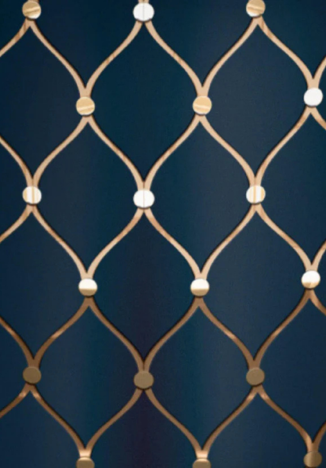 Impressive Geometry – Peel and Stick Craft Panel 10 x 15" in Navy & Gold Embossed Foil