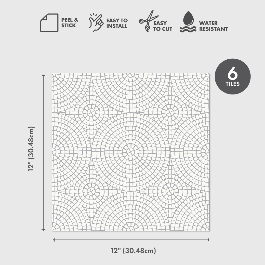 Simplicity Peel and Stick Floor Tiles - 6 Pack