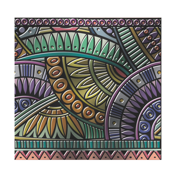 Tribal Flowers Peel and Stick Wallpaper Tiles - 24 Pack