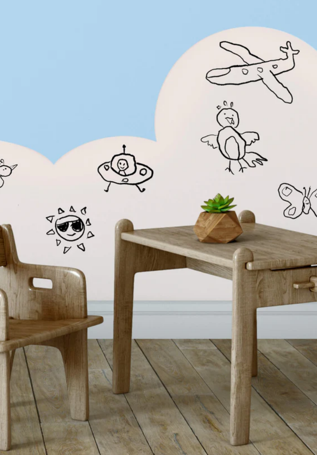 Dry Erase Classic – Peel and Stick Panel 11 x 15" in White Writable Surface