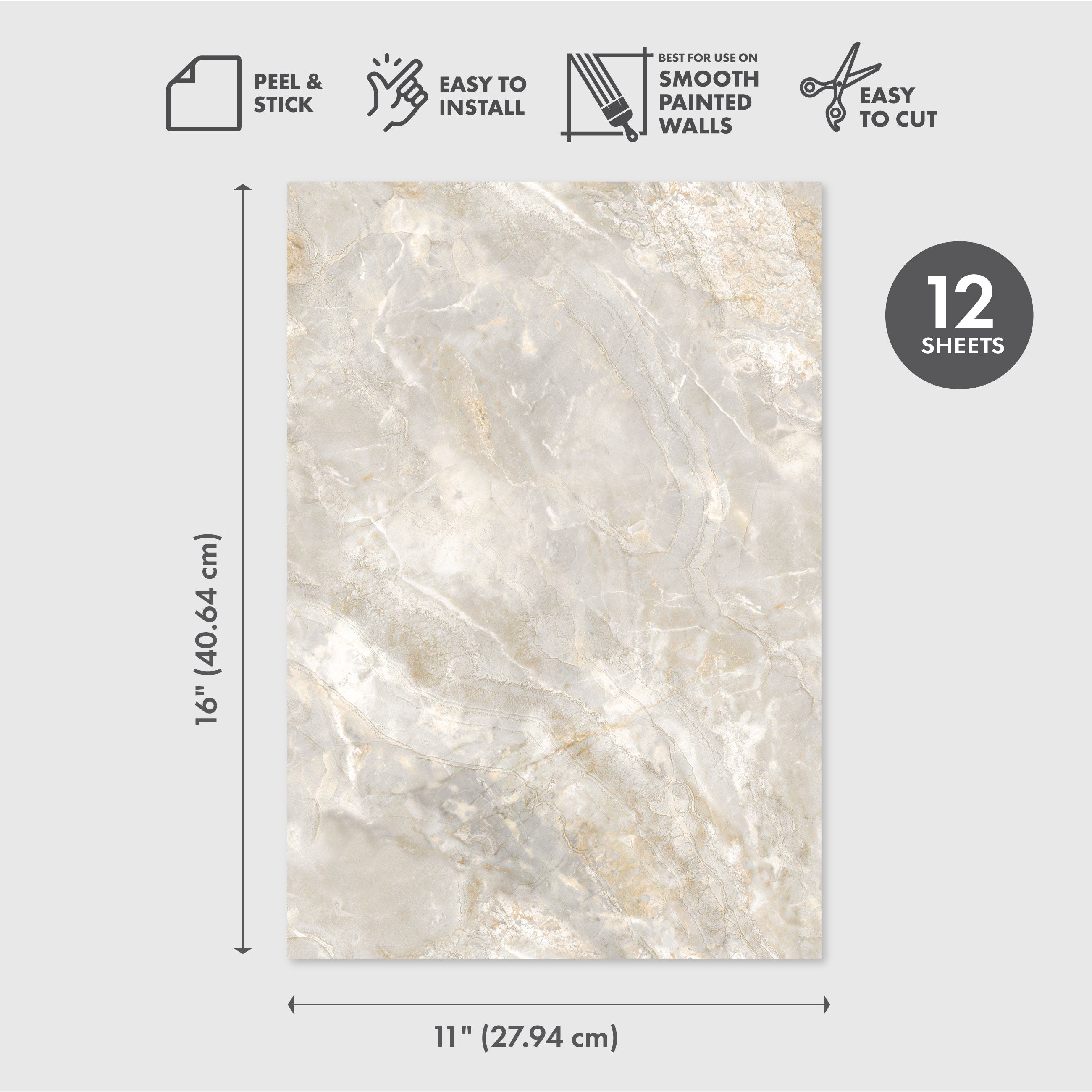 Earthly Feels Peel & Stick Wallpaper Sheets – 12 Pack