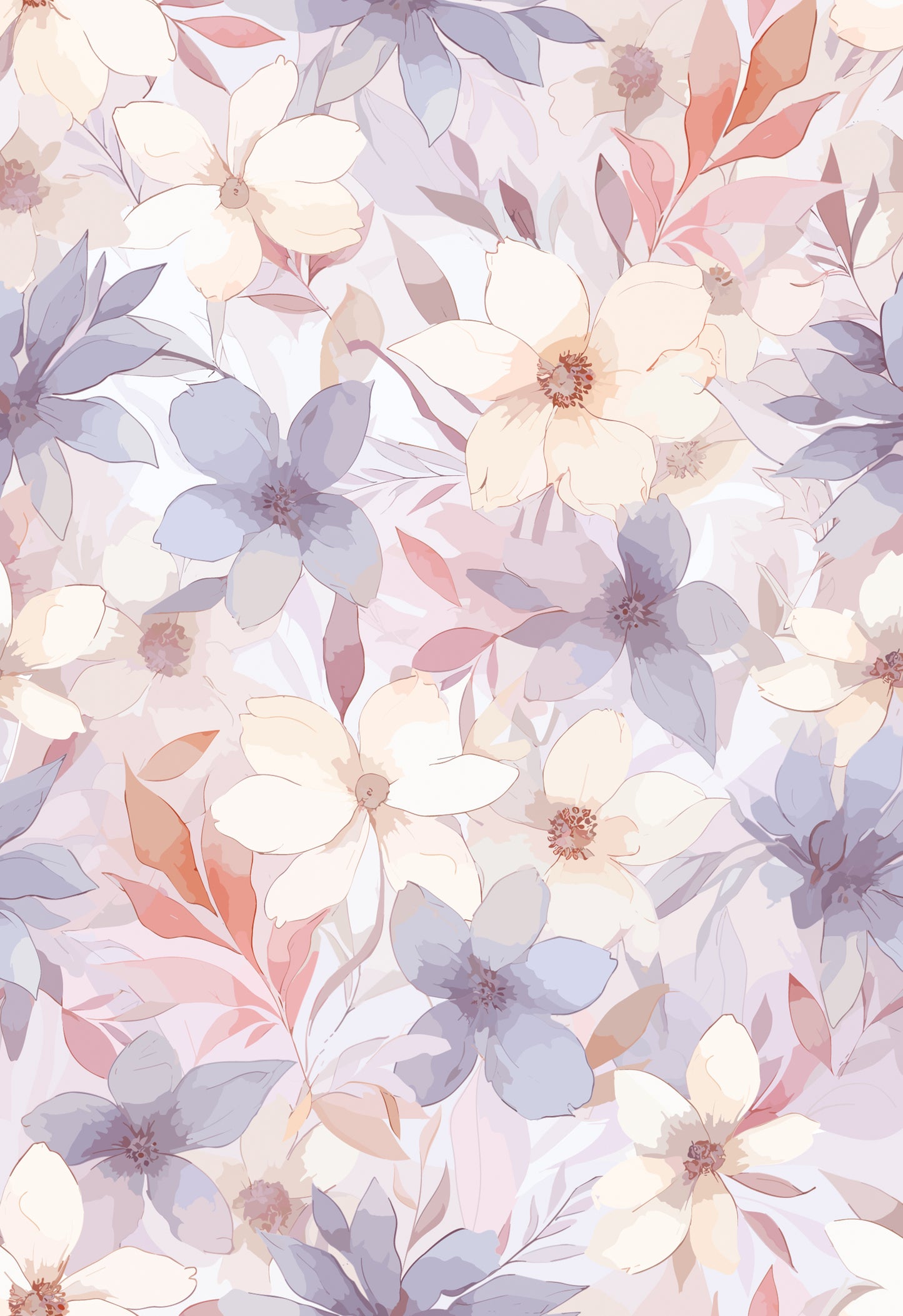 Eco-Friendly Peel and Stick Wallpaper Sheets 11” x 16” – Floral Bliss