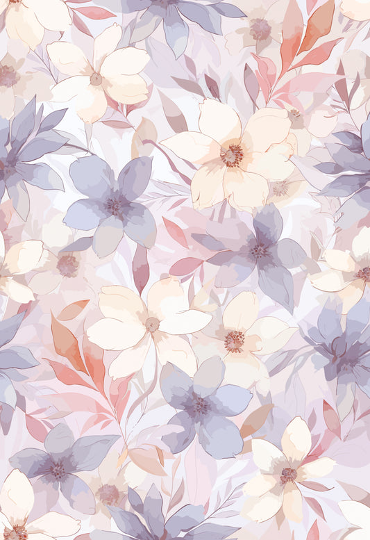 Eco-Friendly Peel and Stick Wallpaper Sheets 11” x 16” – Floral Bliss