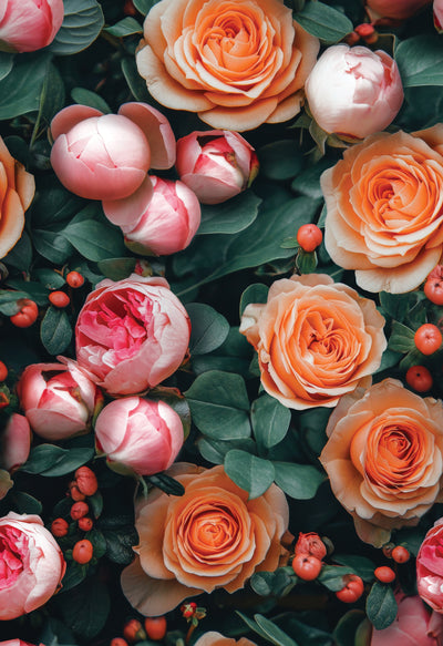 Fresh Roses Peel & Stick Wallpaper Sheets – 12 Pack