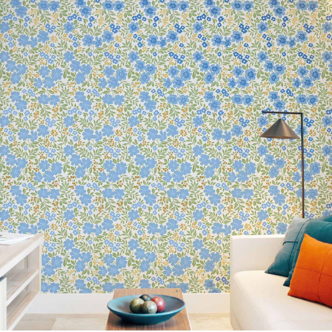 Friendly Flowers Peel & Stick Wallpaper Sheets – 12 Pack