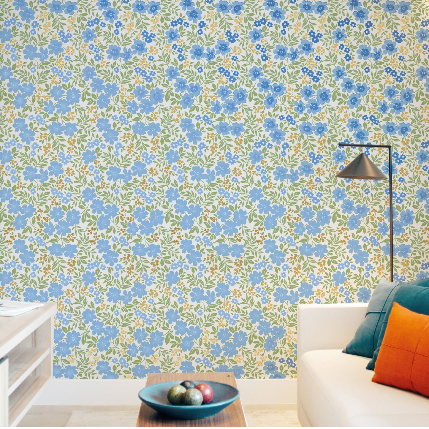 Peel and Stick Wallpaper Sheets – Friendly Flowers Design