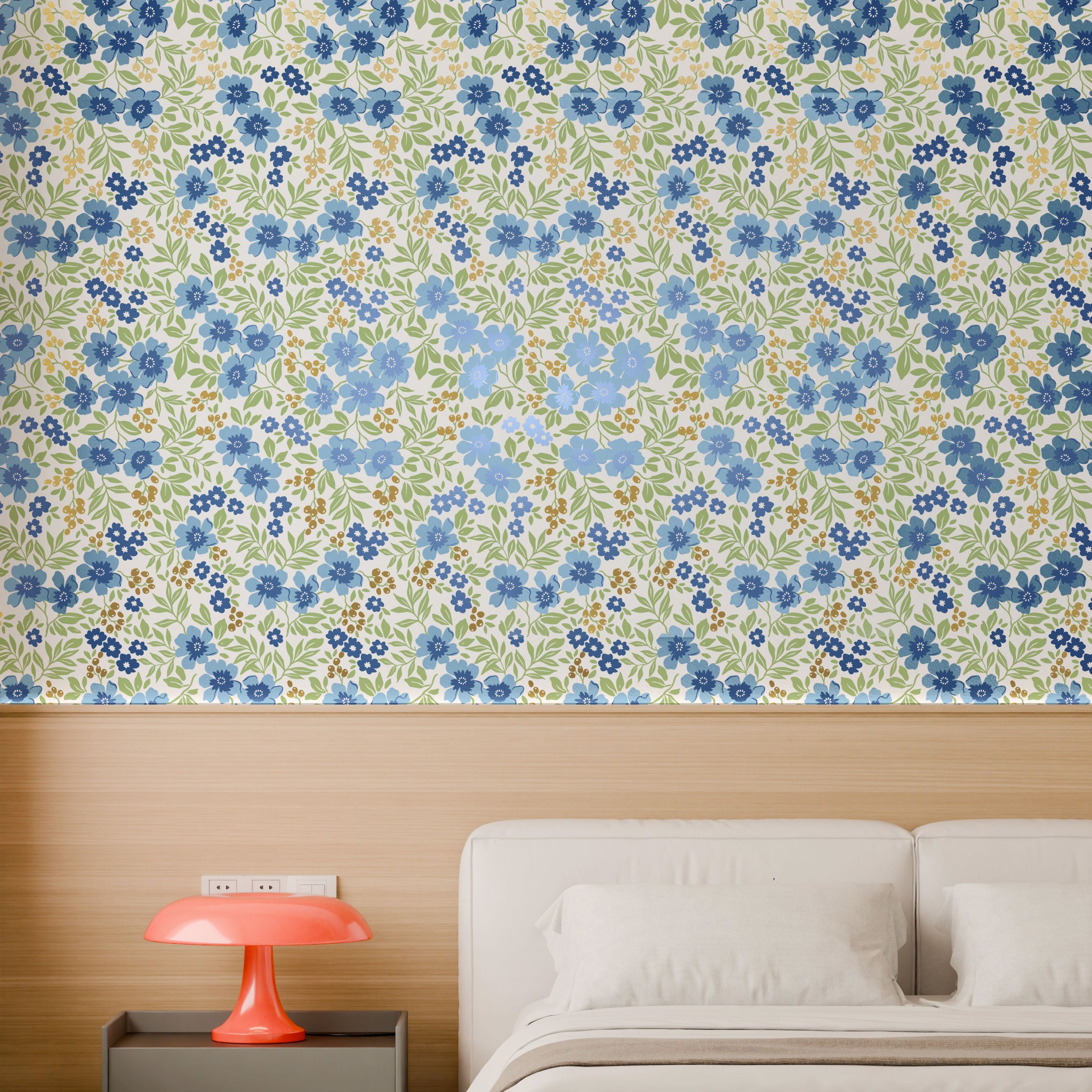 Friendly Flowers Peel & Stick Wallpaper Sheets – 12 Pack