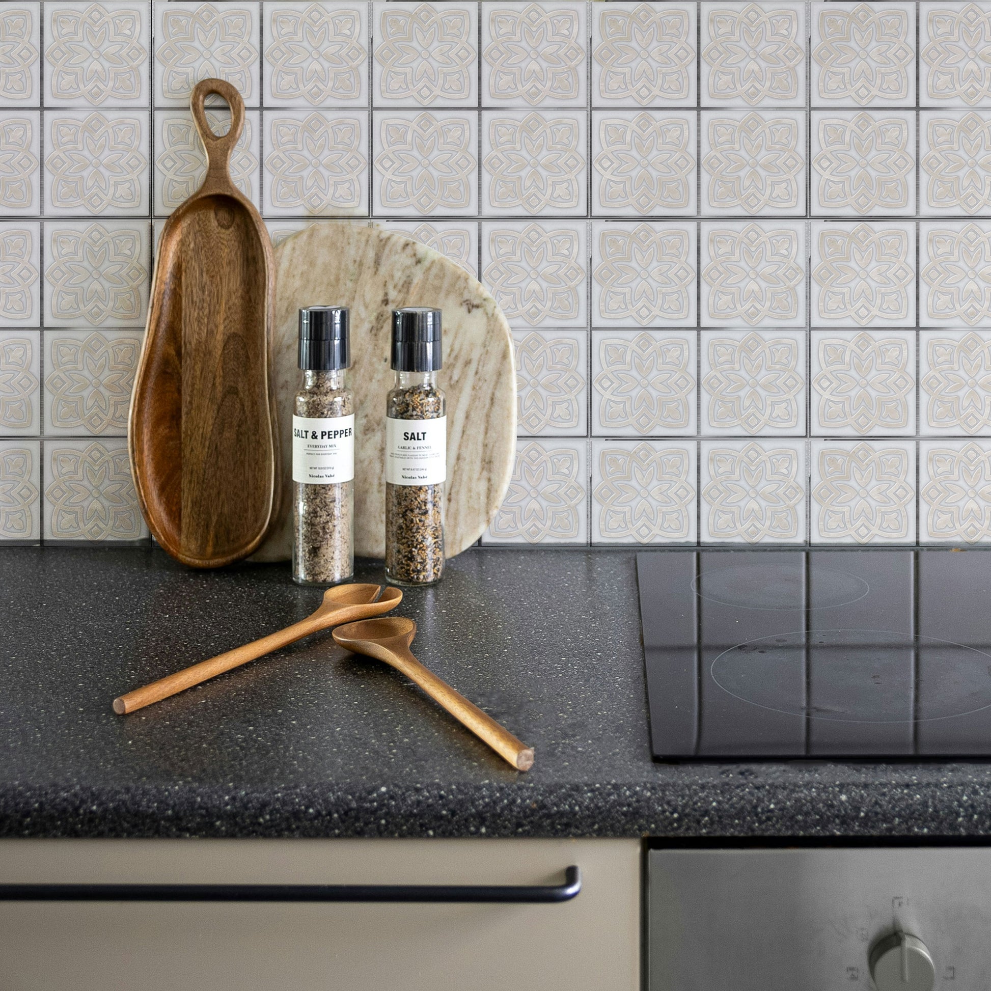 Glazed Florets Peel and Stick Wallpaper Tiles - 24 Pack